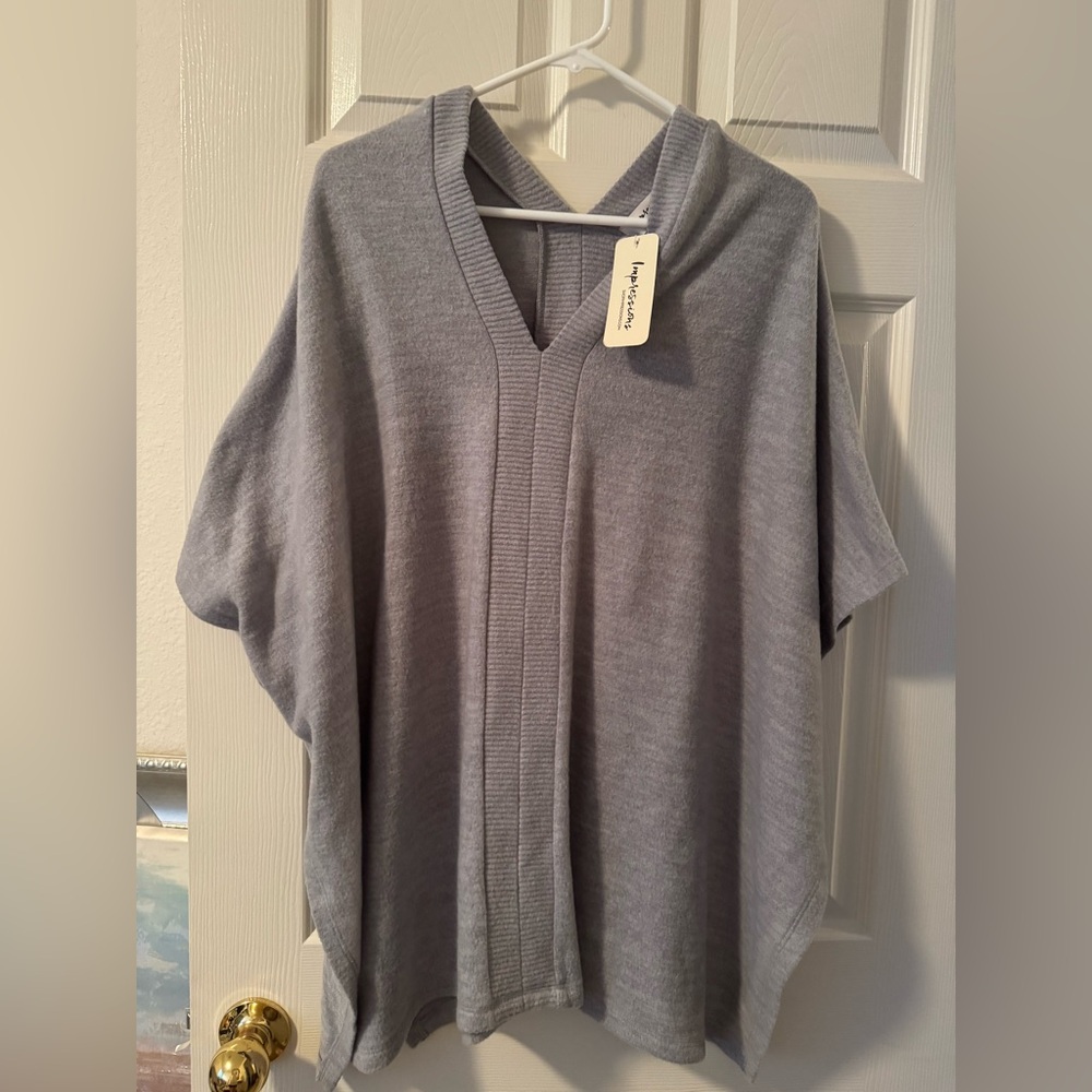 NWT Shop Impressions Gray Dolman Sweater-Sm